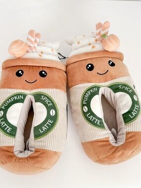 New Pumpkin Spice Latte PSL Slippers Feetmoji